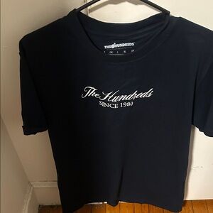 The Hundreds Navy Tee with White Script